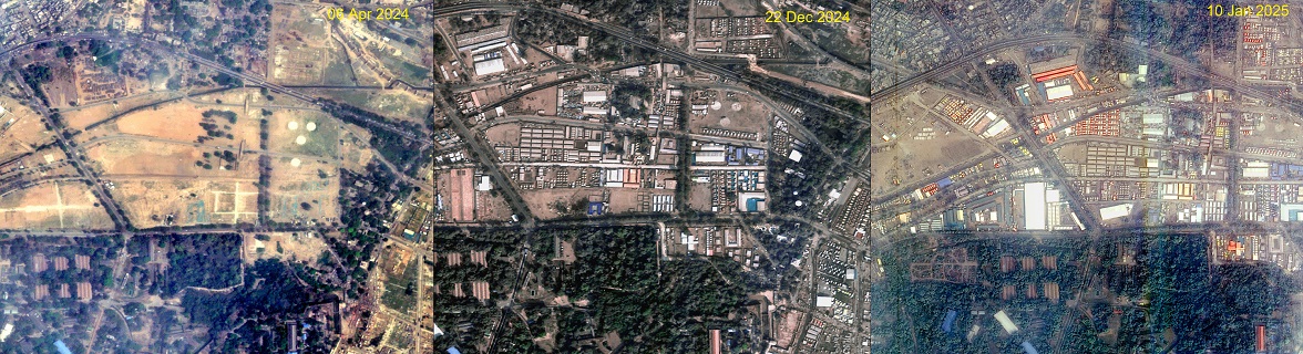 maha kumbh mela 2025 satellite images