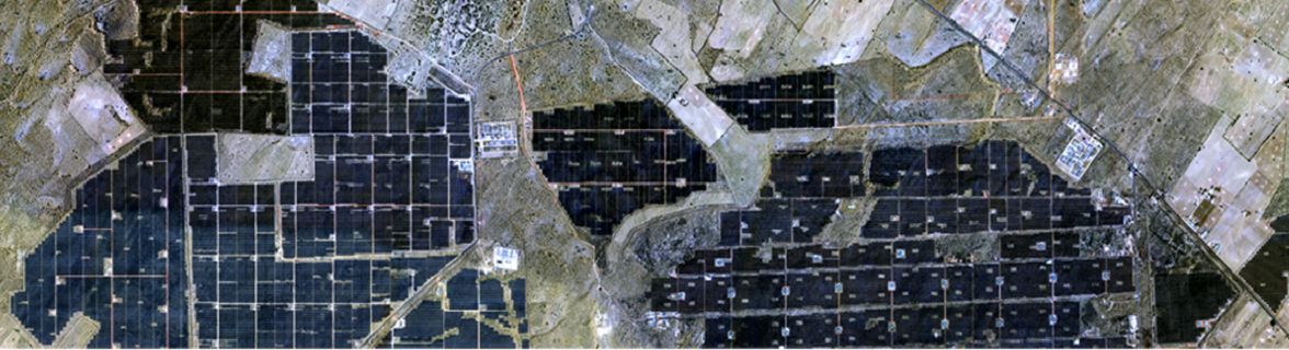 Solar Panels over Bhadla Solar Park, acquired by Cartosat-2S