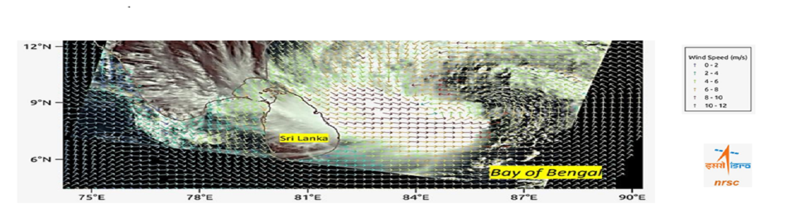 EOS-6 OCEANSAT-3 captures Cyclone Mandous, Dated: 07.12.2022