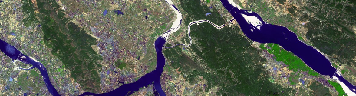 Kaleswaram project as viewed by RESOURCESAT2-L3,  Telangana acquired on -13.02.2023